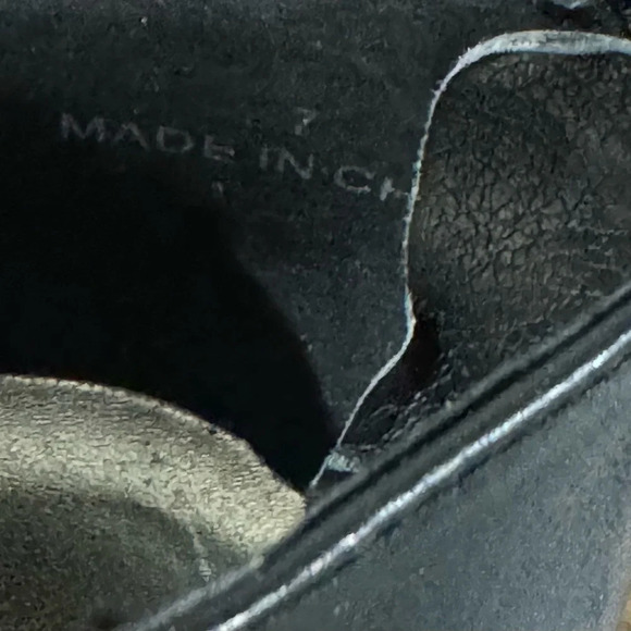 Luca Ferri Mary Jane pump caged butterfly black buttons zipper back US7 chunky - Picture 6 of 6